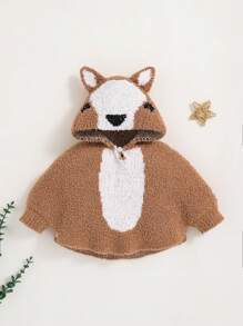 SHEIN 嬰兒男童休閒鬆身長袖上衣,帶有3d狗耳朵設計 - 彩色 - 查看 1