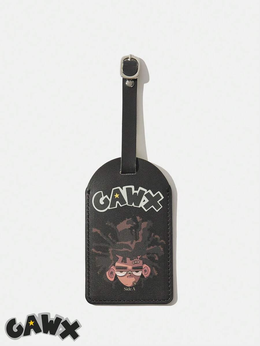 GAWX Cartoon Character & Letter Printed Fashion Luggage Tag - Black - View 1