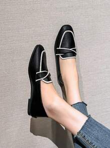 Mengshangli Women Flat Soft Bottom Slip On Round Toe Casual Loafers Comfortable Boat Shoes
