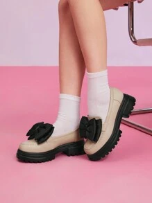 SheIn MOD Damen Schuhe Mit Dicker Sohle - Aprikosenfarben - Übersicht 3