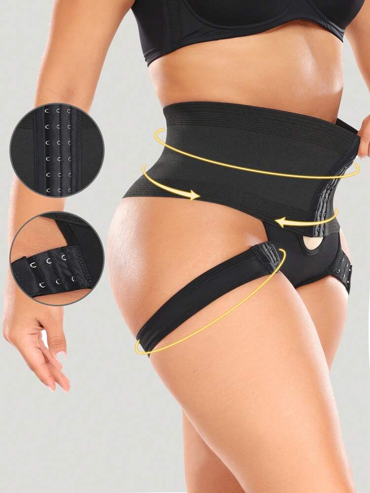 Plus Size Women's Solid Color Shapewear Bottom