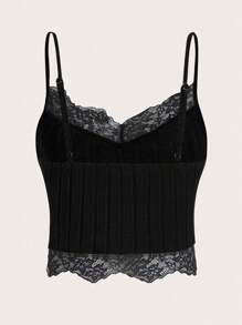 SHEIN ICON 女款拼接蕾絲吊帶背心