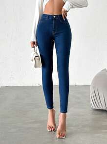 Damski Jednolity kolor Skinny Jeans