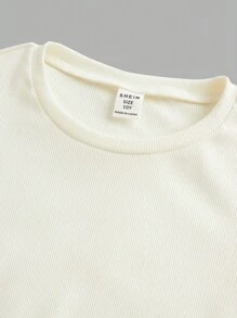 SHEIN 青少女針織純色圓領休閒裙3入組 - 彩色 - 查看 8