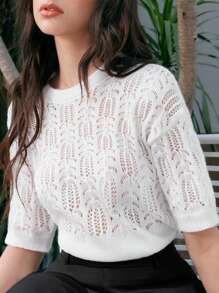 Anewsta Women Knit Tops - Putih - View 5