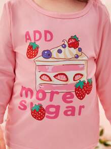 Baby Girl'S Fun & Versatile Printed Winter Outfit Set - Pink - View 3