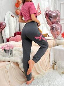 SweetSlumber Set de pijamale cu imprimeu bowknot