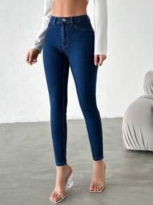 Damski Jednolity kolor Skinny Jeans