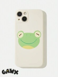 GAWX 1 pieza Funda de teléfono TPU de rana de dibujos animados compatible con iPhone - Multicolor - Ver 1