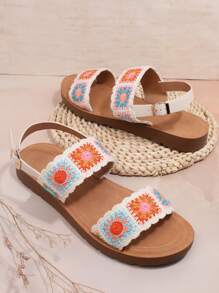 SHUZIA 女士花紋底平底涼鞋 - 米色 - 查看 2