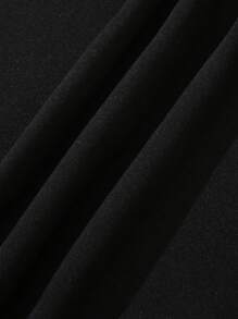 SHEIN EZwear Sudadera Con Capucha Impresa De Araña - Negro - Ver 7