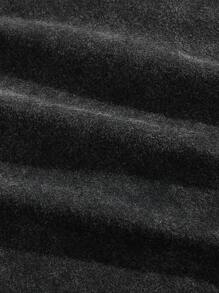 GAWX Hombres Camiseta con letra con estampado de figura de dibujos animados - Negro - Ver 3