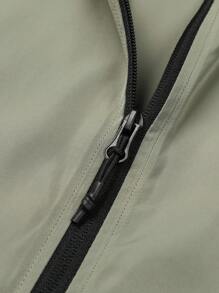 Manfinity Sport Corelite Men'S Contrast Color Zipper Sports Jacket Workout Tops Sports Jacket