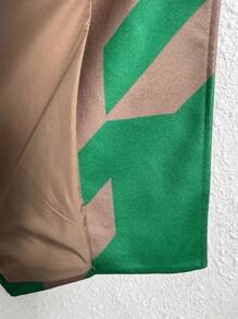 Slaydiva Houndstooth Pattern Turn-Down Collar Woolen Coat - Multicolor - View 7