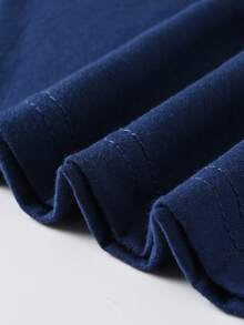 Women's 3/4 Sleeve Dress - Navy Blue - View 5