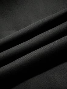 INAWLY Áo nỉ cỡ lớn với khẩu hiệu và họa tiết bướm, túi kangaroo và lớp lót giữ ấm. - màu đen - Xem 7