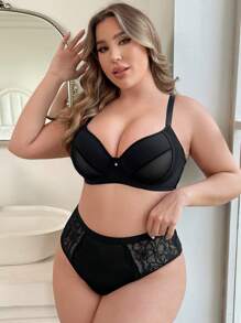 Women'S Plus Size Underwire Bra - Black - View 6