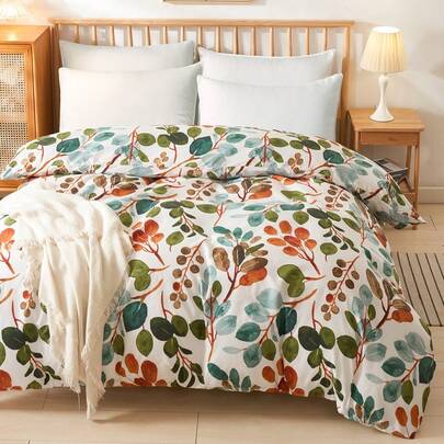 植物印花被套不附帶內芯