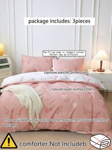 Plant Print Duvet Cover Set Without Filler - Multicolor - View 4