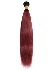 3Pcs Burgundy Bundles Colored Human Hair Ombre Bundles 1B/burg 100% Unprocessed 2 Tone Ombre 3 Bundles Human Straight Hair Extension for Women