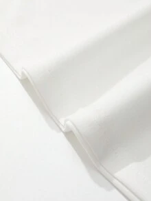 Men's Short Sleeve Drop Shoulder T-Shirt With Fun Slogan Print, Round Neck Top - White - View 4