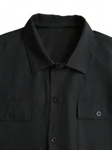 Manfinity Homme Men's Solid Color Jumpsuit - Black - View 3