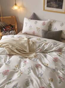 纯棉印花被套套装（不含被芯），柔软透气，提升睡眠质量，送给父母和朋友的礼物，包含：1 个被套，2 个枕套，可选尺寸：特大号、大号、标准双人床、单人床，适合宿舍、开学季等场合。 - 彩色 - 查看 8