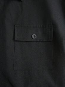Manfinity Homme Men's Solid Color Jumpsuit - Black - View 4