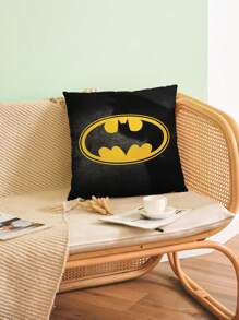Batman X ROMWE Cartoon Graphic Pillow Cover - Multicolor - View 6