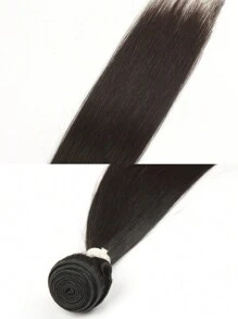 1pc Straight Natural Black Human Hair Bundle 150% Density Bundles For Women - Natural Black - View 4