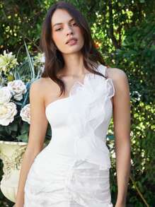 Enchnt Ladies' Mesh Splicing Bodysuit