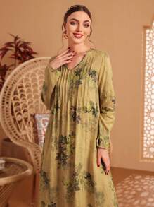 Al Najma 女士長袖花卉印花連衣裙 - 彩色 - 查看 4