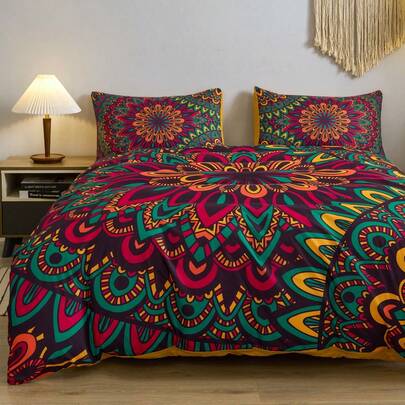 Mandala Pattern Duvet Cover Set Without Filler