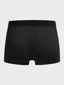 Men's Boxer Briefs With Ghost Smiling Face Design, Pack Of 5 - Black - View 2