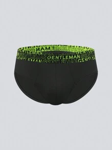 男士3入組字母圖案三角設計內衣褲 - 彩色 - 查看 4