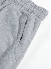 Manfinity Loose Fit Men's Spider Print Joggers With Drawstring Waistband - Grey - View 3