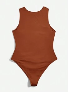 SHEIN Essnce Plus Size 3pcs Pleated Detail Sleeveless Bodysuit