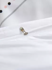 Brushed Microfiber White Boho Pattern Printed Bedding Duvet Cover Set, Includes Duvet Cover + Pillowcase, Dorm Bedding Back To School Bedding