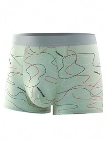 Men'S Line & Letter Print Boxer Briefs, Pack Of 4 - Multicolor - View 5