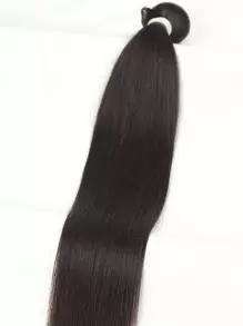 1pc Straight Natural Black Human Hair Bundle 150% Density Bundles For Women - Natural Black - View 3
