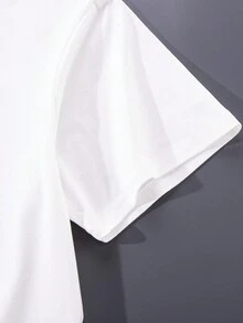 Tween 男孩標語印花休閒短袖 T 卹 - 白色 - 查看 3