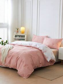 Plant Print Duvet Cover Set Without Filler - Multicolor - View 2