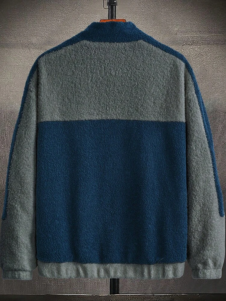 Men'S Zipper Front Plush Jacket