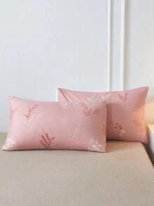 Plant Print Duvet Cover Set Without Filler - Multicolor - View 5