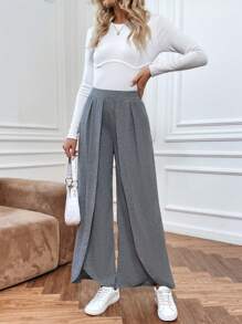 SHEIN Frenchy Women'S Wrap Trousers - Grey - View 5