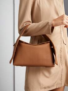 BizChic 優雅女式肩袋,大容量手提包,工作包 - 棕色 - 查看 5