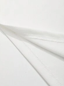 Men's Drop Shoulder Short-Sleeve T-Shirt With Mountains And Letter Print - White - View 4