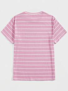 Manfinity VCAY Camiseta De Hombre De Manga Corta Con Rayas - Multicolor - Ver 4
