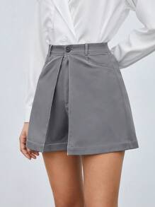BizChic Color Block Contrast Seam Slanted Pocket Shorts