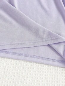 SHEIN Young Girl 1pc Cute Slogan Print Short Sleeve T-Shirt Style Hit  Summer Tops - Mauve Purple - View 5